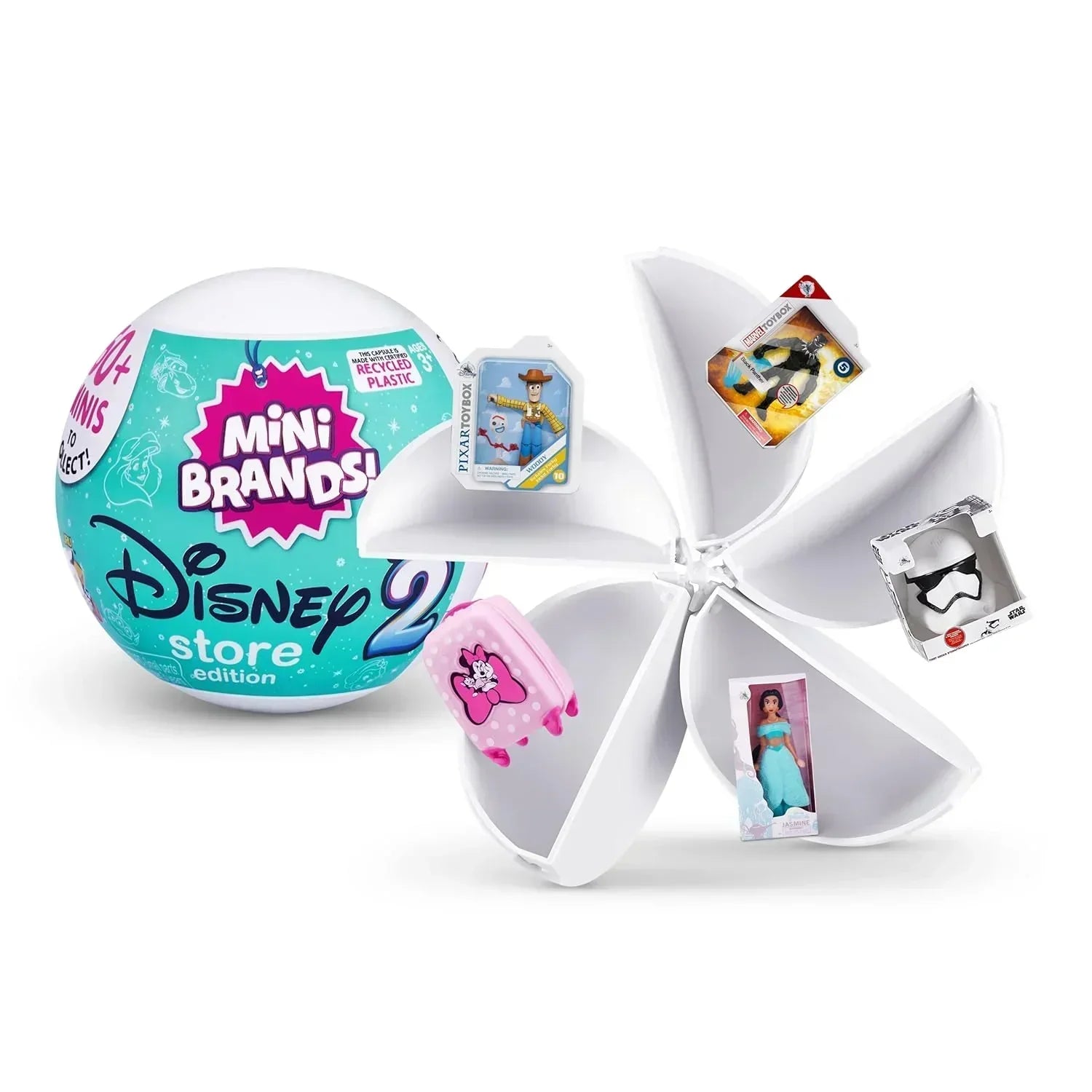 Zuru Mini Brands Disney Store Edition Series 2 Miniature Toy Product Blind Capsule - Contains 5 Miniature Figures - Jaiman Toys