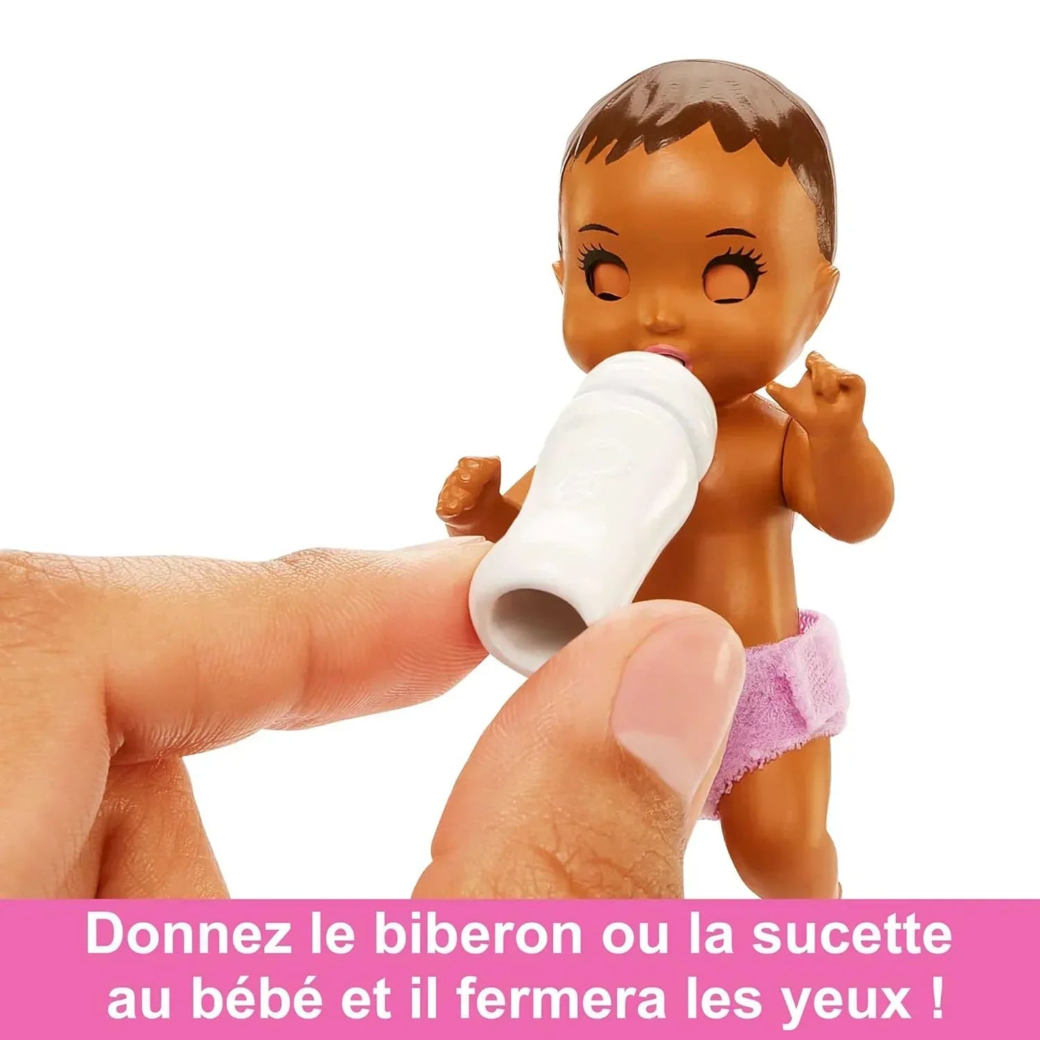 Barbie Doll and Accessories, Crib Playset with Latina Friend Doll, Baby Doll with Sleepy Eyes, Furniture and Themed Accessories, Babysitters Inc.™ - Jaiman Toys