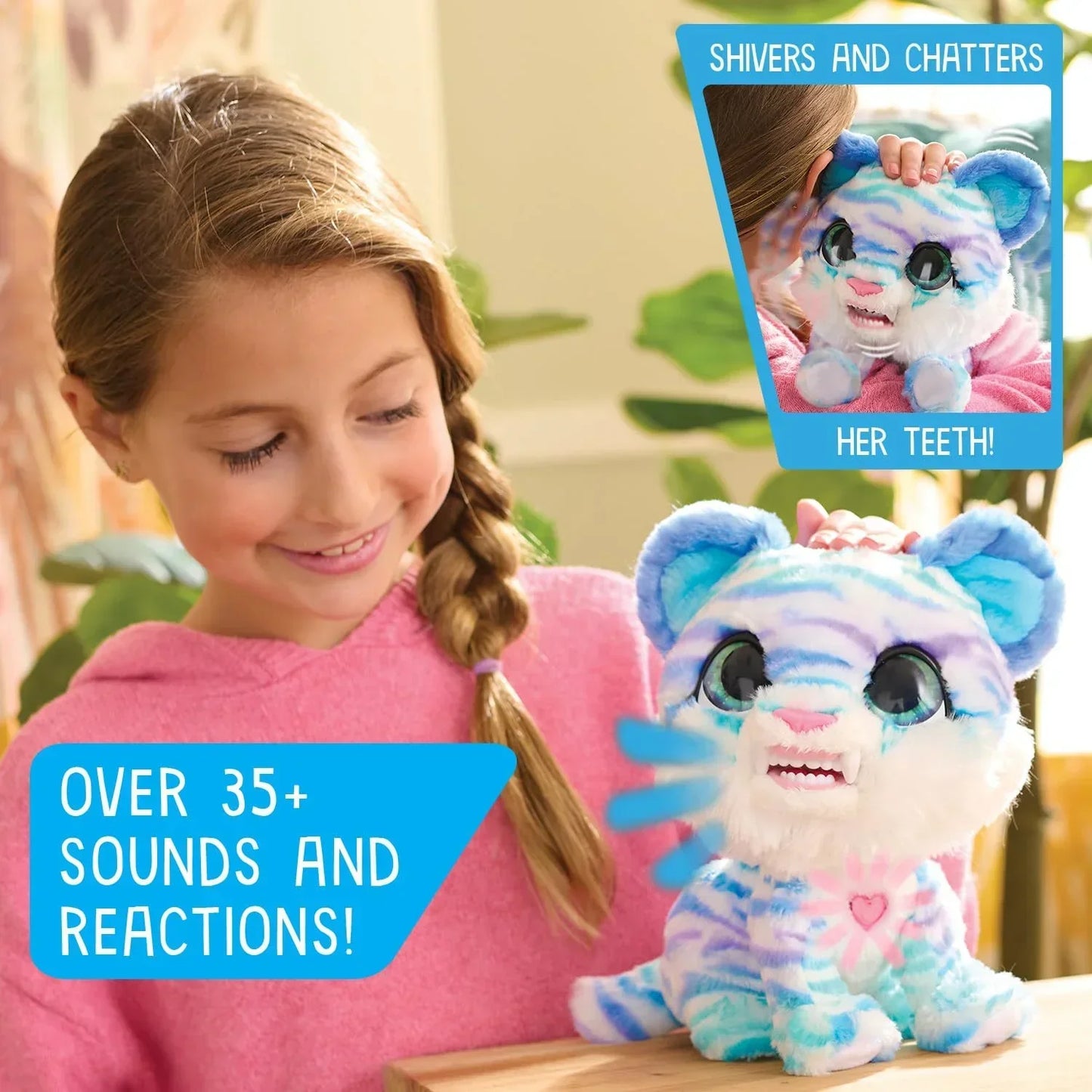 FurReal North the Sabertooth Kitty Interactive Plush Toy – Electronic Pet with 35+ Sounds & Reactions