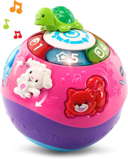 VTech Wiggle and Crawl Ball, Purple | Interactive Moving Ball with Lights, Sounds, Music & Learning Activities for Babies and Toddlers