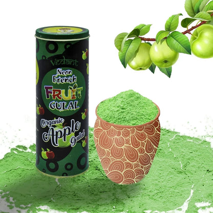 Vedant Neon French Organic Fruit Gulal for Holi – Safe & Skin-Friendly Natural Colors with Fruity Fragrance for Kids & Adults - Jaiman Toys