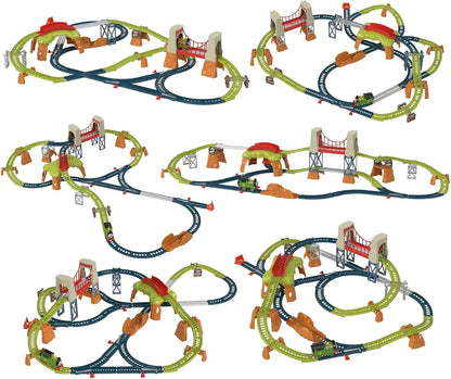 Fisher-Price Thomas & Friends Motorized Percy 6-in-1 Track Set | Battery Operated Train Toy with 42 Pieces & 6 Layouts | Preschool Toy for Kids 3+ Years-HHN26