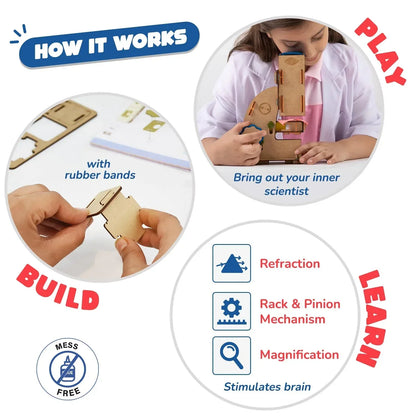 Smartivity Microscope Toy 100x Zoom for Kids 8-14 | STEM Science Kit | DIY Educational Toy | Birthday Gift for Boys & Girls - Jaiman Toys