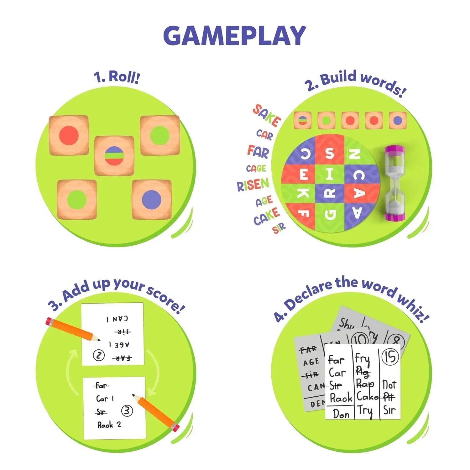 Skillmatics Word Building Game - Muddled, Fast-Paced Word Building Game, Fun for Kids & Families, Gifts for Boys & Girls Ages 8, 9, 10, & Up - Jaiman Toys