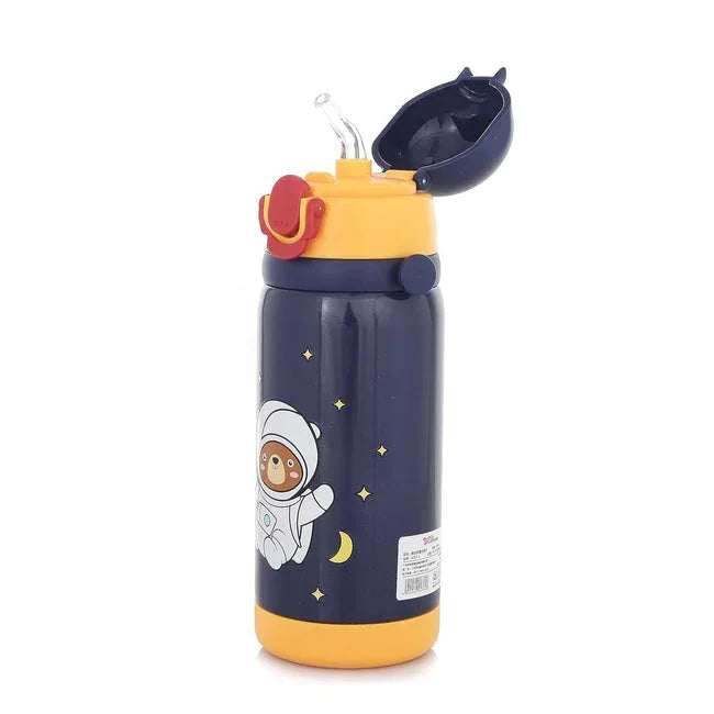 Cool DI GIBO Vacuum Insulated Water Bottle With Straw 450 ML (Blue) - Jaiman Toys