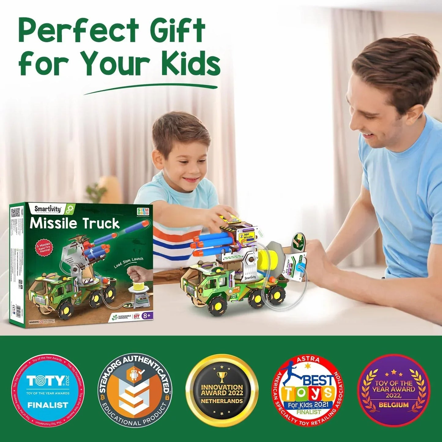 Smartivity DIY Military Vehicle STEM Set – Army Truck with Missile Launch for Kids 8–14 - Jaiman Toys