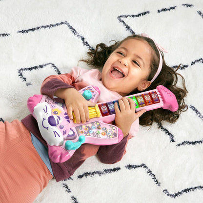 VTech Zoo Jamz Tiger Rock Guitar, Pink | Interactive Musical Learning Guitar with Lights, Songs, Animal Sounds & Educational Toy for Toddlers