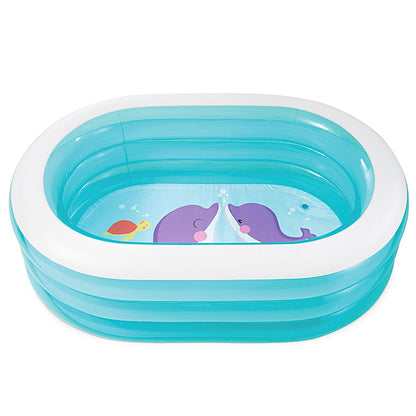 Intex 57482 Inflatable Family Swimming Pool 64" x 42" x 18" – Kids Outdoor Garden Rectangular Pool for Summer Water Fun