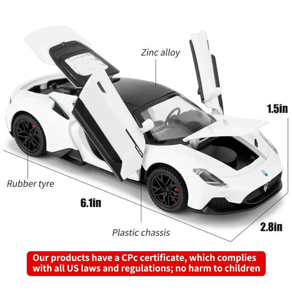 1:32 Maserati MC20 Diecast Alloy Model Car – Pull Back Toy with Sound & Light | Collectible Gift Toy - Jaiman Toys