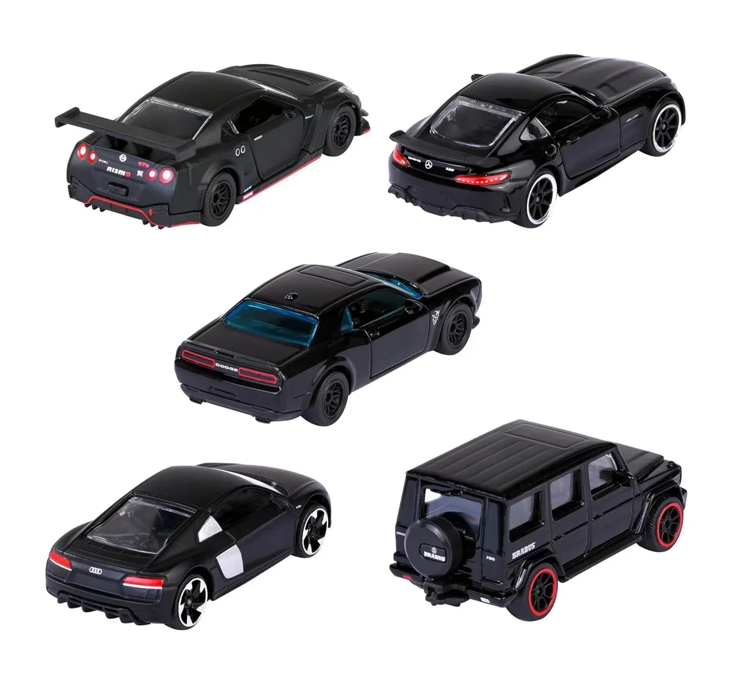 Majorette- Black Edition Giftpack with 5 Black Luxury cars - Jaiman Toys