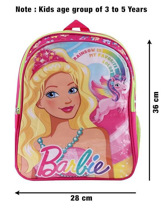 Striders Barbie Rainbow Backpack - 36 cm | Colorful & Stylish School Bag for Kids - Jaiman Toys