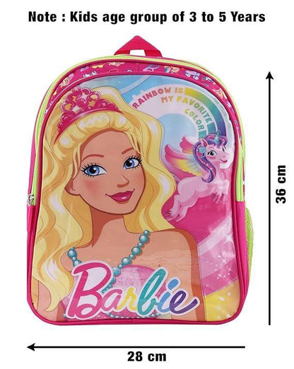 Striders Barbie Rainbow Backpack - 36 cm | Colorful & Stylish School Bag for Kids - Jaiman Toys