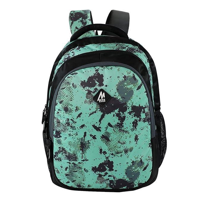 Mike School Bags Trio Backpack – 17L | Stylish & Spacious Sea Green Backpack - Jaiman Toys