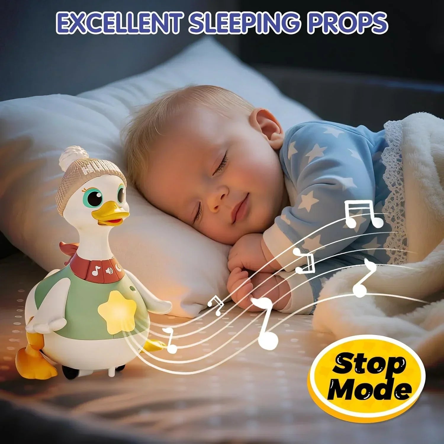 HOLA Baby 3-Pack Swinging Ducks Toys – Light & Music Tummy Time Toys for 6–18 Months - Jaiman Toys