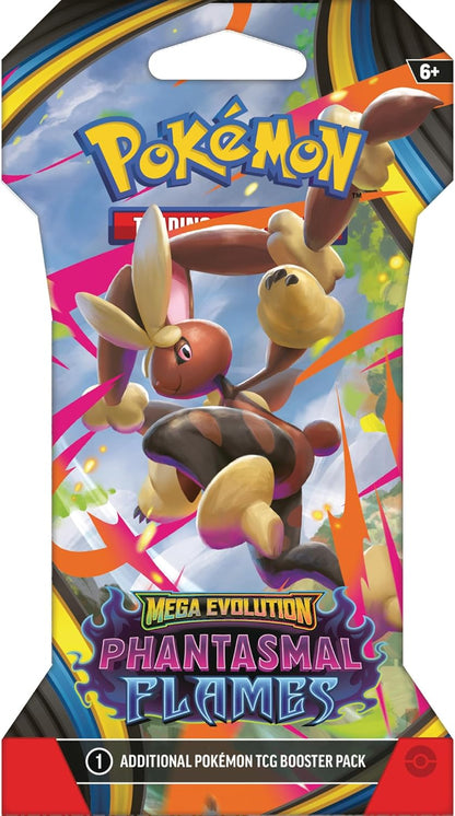 Pokemon TCG: Mega Evolution Phantasmal Flames Sleeved Booster Pack – 10 Additional Game Cards (Assorted)