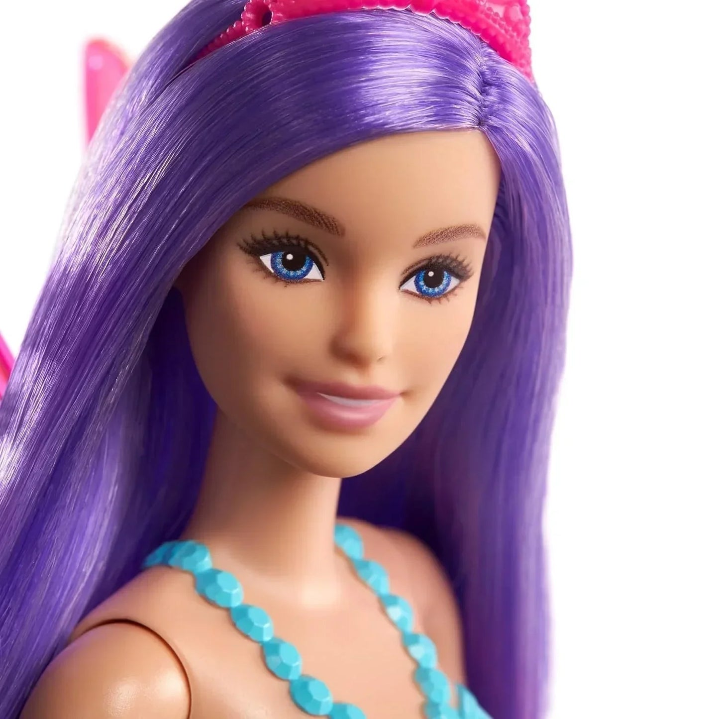 Barbie Dreamtopia Fairy Doll (11.5-in, Purple Hair) Wearing Skirt, Clip-On Wings &amp; Tiara, Gift 3 to 7 Year Olds - Jaiman Toys