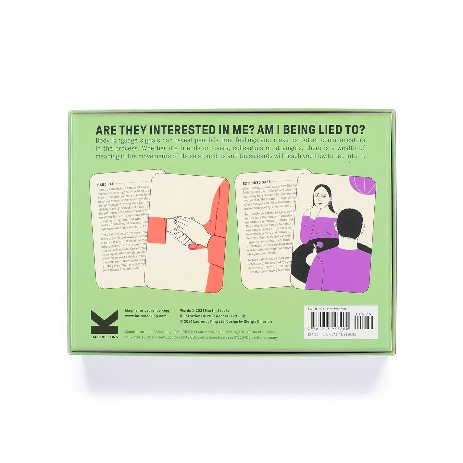 Body Language Decoder: 50 Cards to Understand Hidden Signals – Laurence King Magma - Jaiman Toys