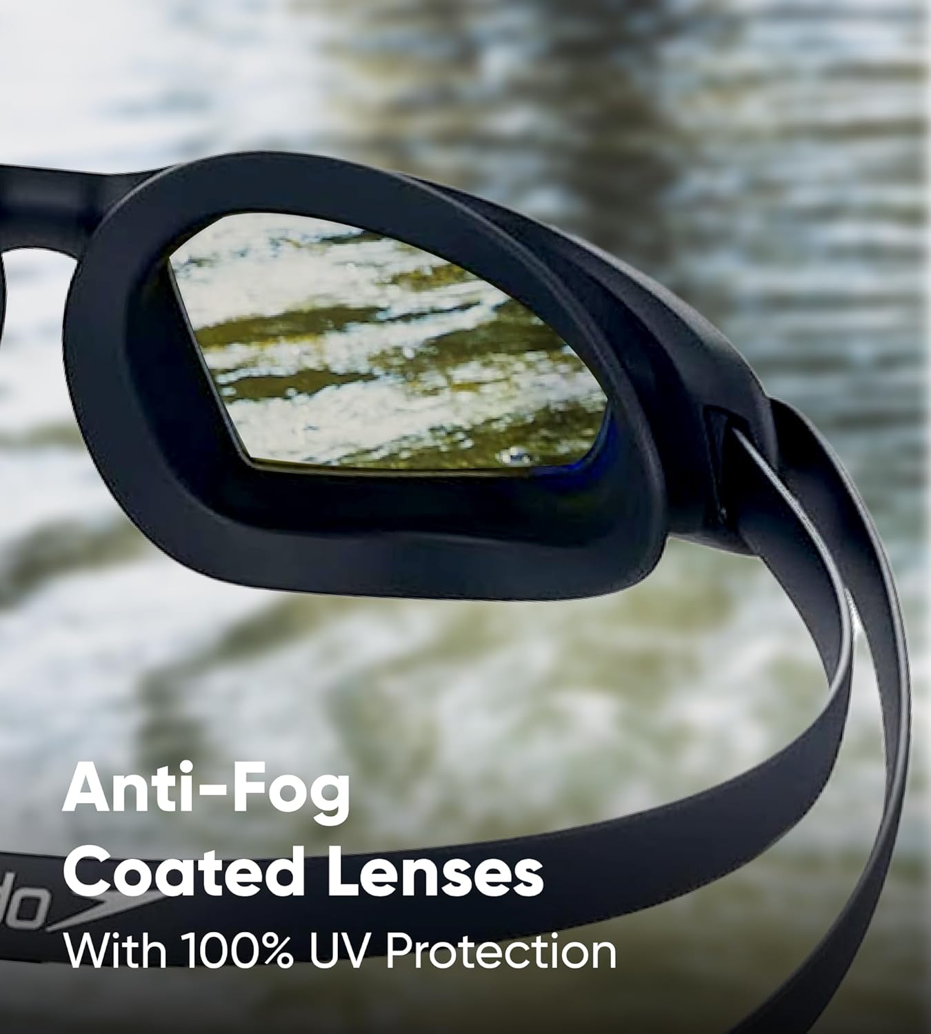 Speedo Hydropulse Mirror Swim Goggles – Unisex Adult Anti-Fog Mirror Lens Swimming Goggles with Adjustable Strap