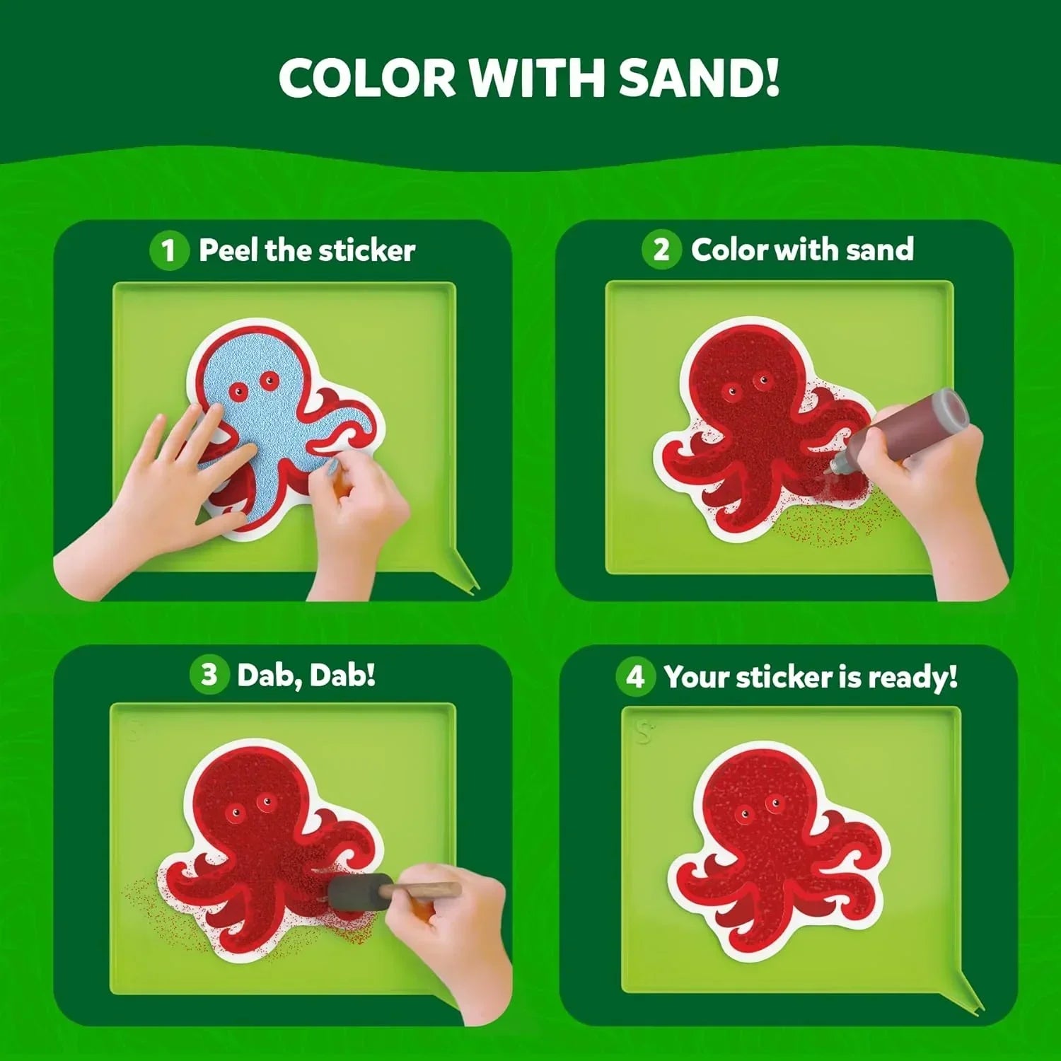 Skillmatics Art & Craft Activity - Sand-Tastic Art Animals, Sand Art for Kids, Craft Kits & Supplies, DIY Creative Activity, Gifts for Girls & Boys Ages 4, 5, 6, 7, 8, 9, 10 - Jaiman Toys