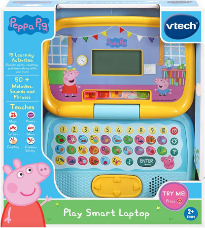 VTech Peppa Pig Play Smart Laptop | Interactive Educational Learning Laptop with Alphabet, Numbers, Games, Music & Peppa Pig Activities for Kids