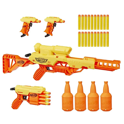 Nerf Alpha Strike Battalion Set - Includes 4 Blasters, 4 Half-Targets, and 25 Official Darts Age 8+ - Jaiman Toys
