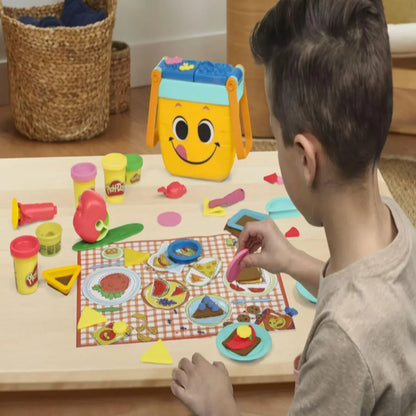 Play-Doh Picnic Basket Playset – 12-Piece Creative Food-Making Kit with 6 Colors - Jaiman Toys