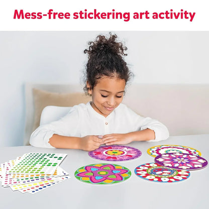Skillmatics Art Activity - Dot It Mandala Art, No Mess Sticker Art for Kids, Craft Kits, DIY Activity, Scrapbooking, Gifts for Girls & Boys Ages 3, 4, 5, 6, 7, Paper, Multicolor - Jaiman Toys