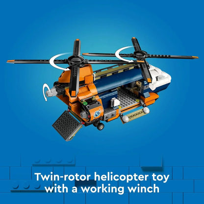 LEGO City 60437 Jungle Explorer Helicopter at Base Camp Building Toy, Comes with 5 Minifigures and 3 Gorilla Toy Figures, Adventure Playset for Kids Ages 8 and Up, Birthday Gift for Kids