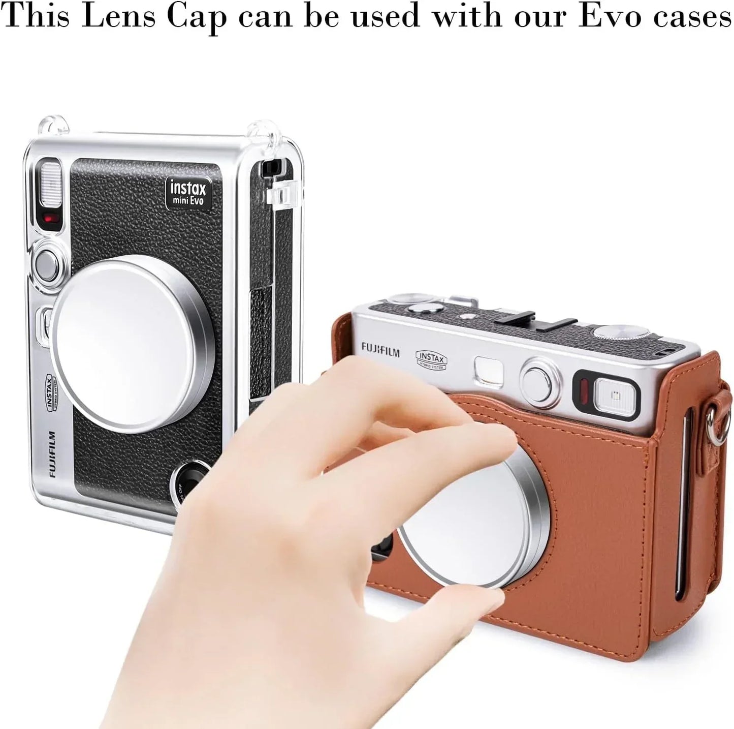 Fujifilm Instax Instant Camera Lens Cover for Instax Mini Evo Camera, Professional Digital Cmaera Lens Cover, Aluminium Alloy Durable Lightweight, Scratchproof, Protective Cover - Evo - Jaiman Toys