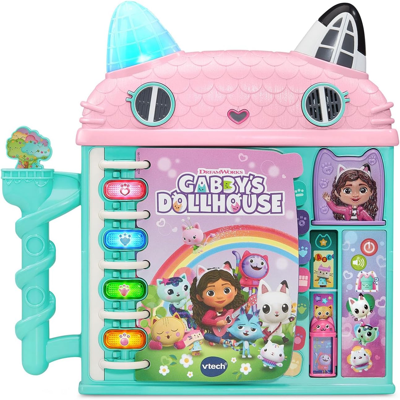 VTech Gabby's Dollhouse Cat-a-Vator Discovery Book | Interactive Learning Book with Stories, Music, Vocabulary & Lights for Kids 3+