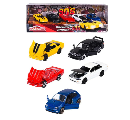 Majorette - Youngester 90's Giftpack - Pack of 5 Cars - Jaiman Toys