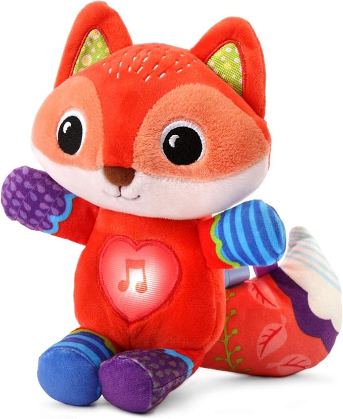 VTech Soothing Songs Fox, Red | Interactive Musical Plush Fox with Lights, Songs & Sensory Play for Babies