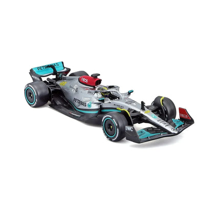 Bburago 1:43 Mercedes W13 #63 George Russell 2022 – Diecast F1 Model (Silver) - Jaiman Toys