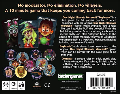 Bezier Games One Night Ultimate Werewolf Daybreak Card Game - Jaiman Toys