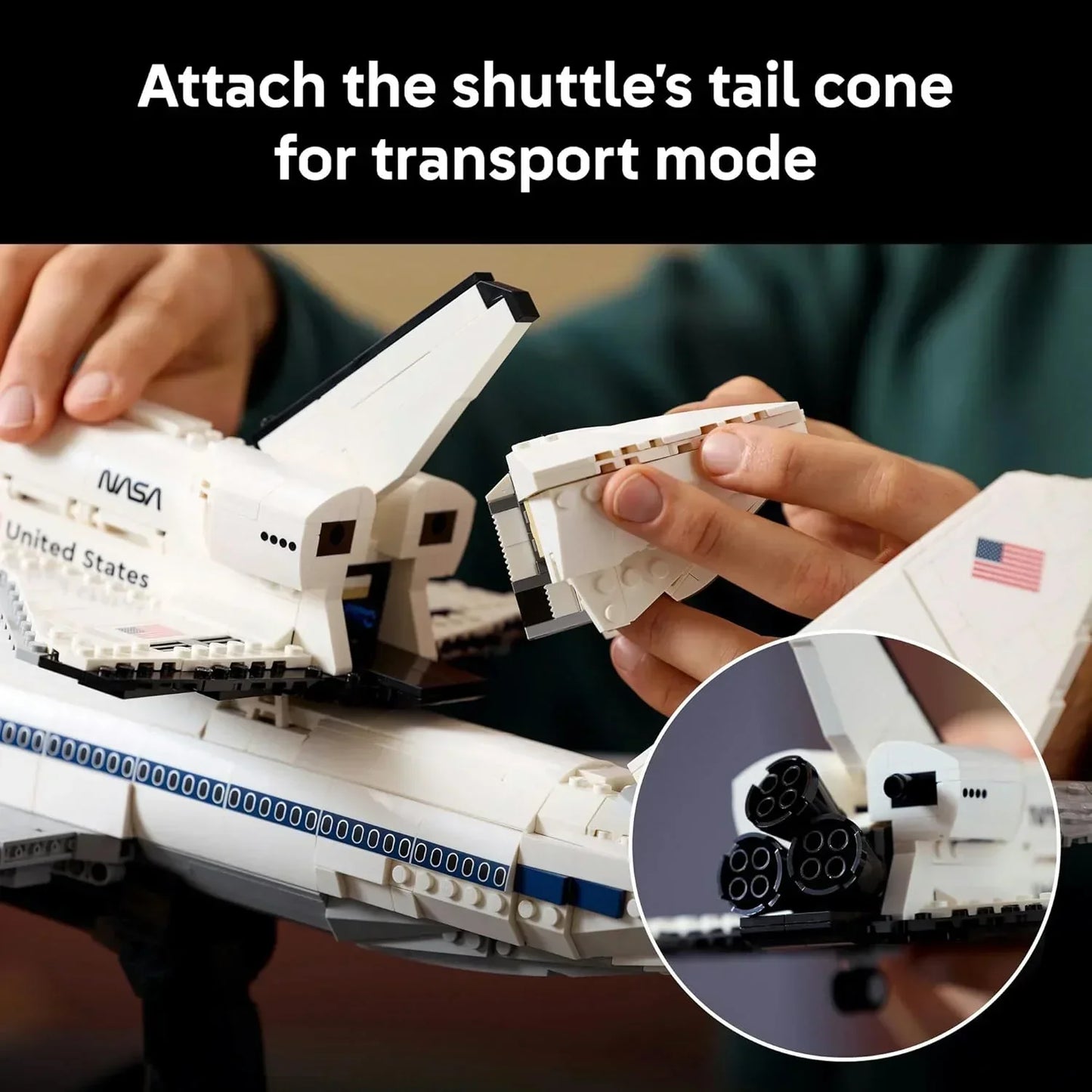 LEGO 10360 Shuttle Carrier Aircraft  Iconic NASA Boeing747 & Space Shuttle Orbiter  2417 Piece Display Set