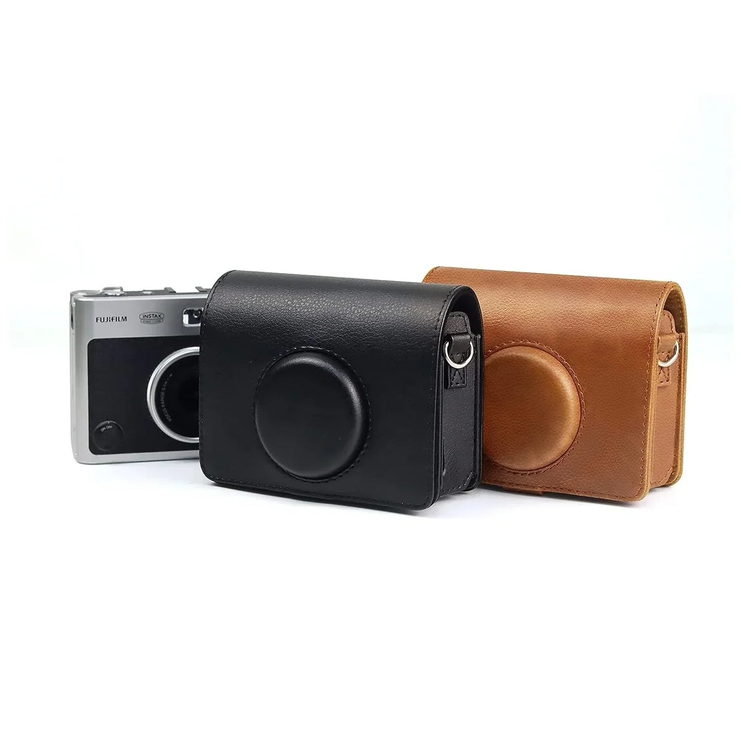 Sleek Protection For Mini Evo : Black PU Leather Case for Fujifilm Instax Mini EVO! - Jaiman Toys