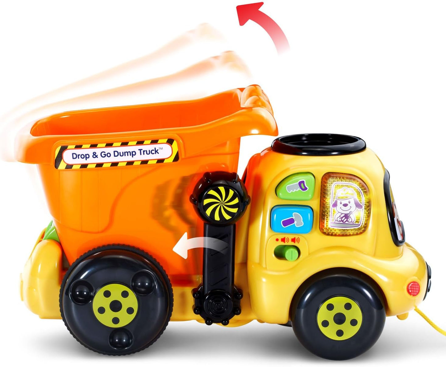VTech Drop and Go Dump Truck | Interactive Learning Construction Truck with Lights, Sounds & Music | Orange