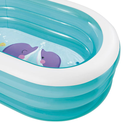 Intex 57482 Inflatable Family Swimming Pool 64" x 42" x 18" – Kids Outdoor Garden Rectangular Pool for Summer Water Fun