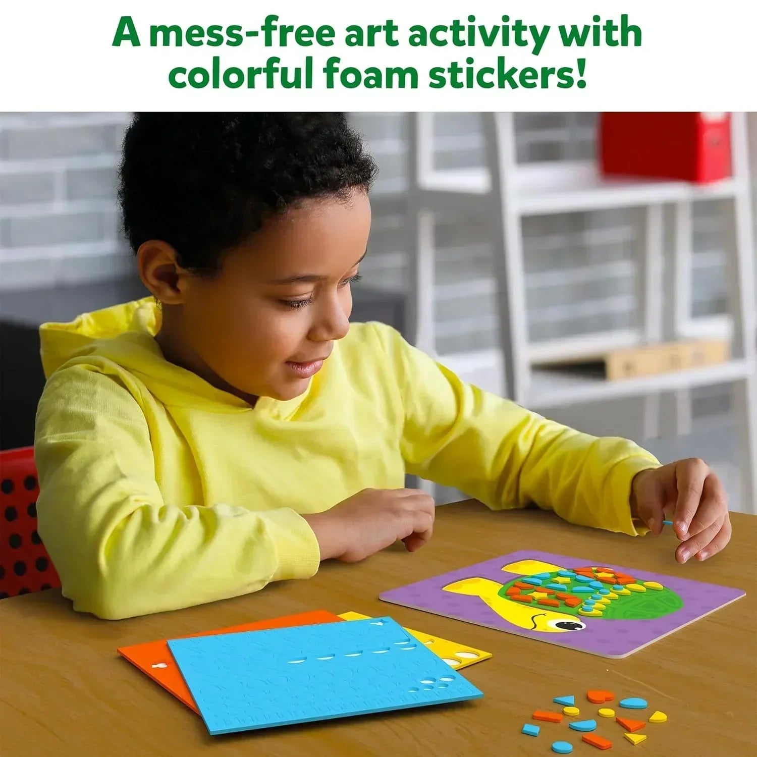 Skillmatics Art Activity - Fun with Foam Animals, No Mess Sticker Art for Kids, Craft Kits, DIY Activity, Gifts for Boys & Girls Ages 3, 4, 5, 6, 7, Travel Toys, Multicolour - Jaiman Toys
