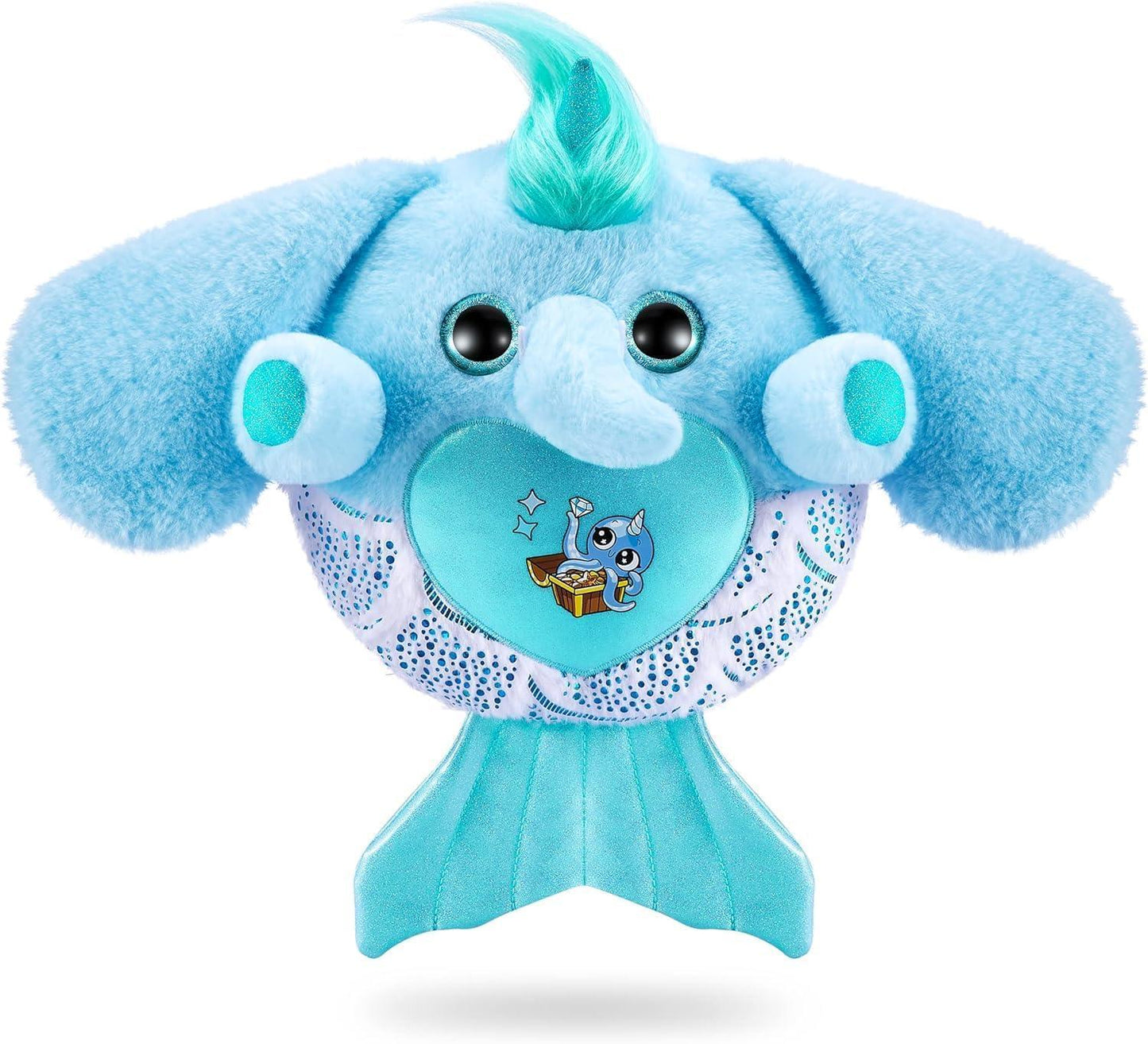 Rainbow'Corns Surprise! Collectible Plush - Mermaid Surprises, Cuddle Plush Stuffed Animal, StickersRainboCorns Mermaid Corn Surprises Over 35 Surprises - L.Blue - Jaiman Toys