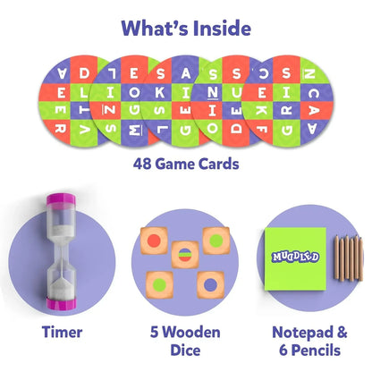 Skillmatics Word Building Game - Muddled, Fast-Paced Word Building Game, Fun for Kids & Families, Gifts for Boys & Girls Ages 8, 9, 10, & Up - Jaiman Toys