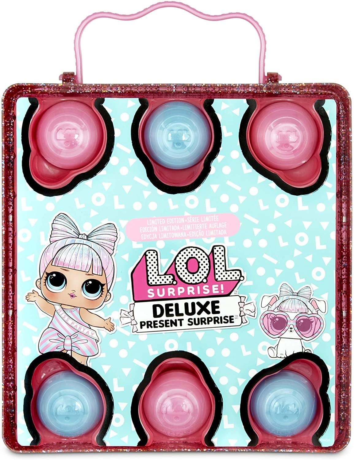 LOL Surprise Deluxe Present Surprise with Limited Edition Doll, and Pet, Pink - Adorable Fashion Doll and Colorful Accessories in Giftable Packaging - Birthday, for Girls Age 4-15 Years