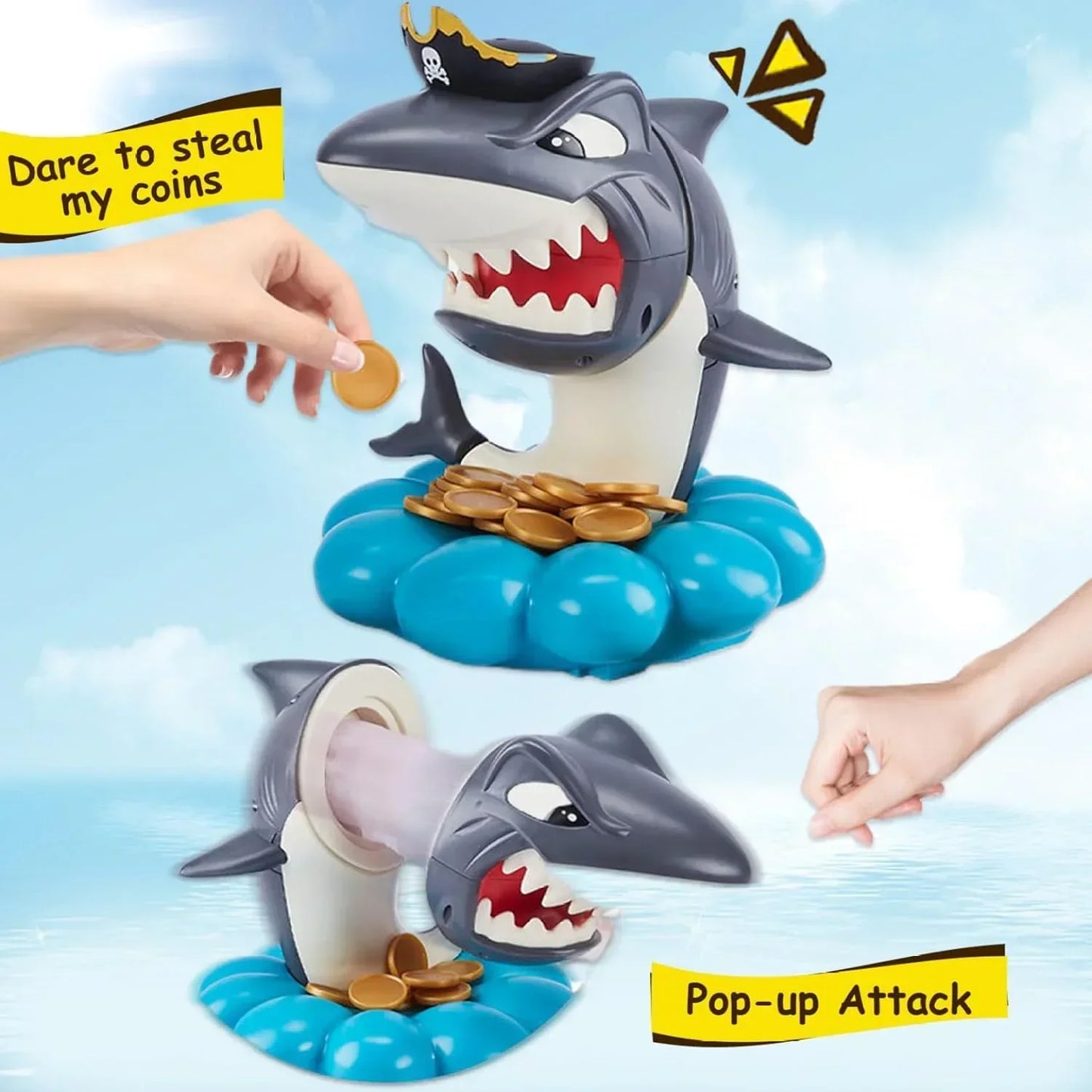 Pop-Up Shark Game – Fun Pirate Surprise Toy for Kids - Jaiman Toys