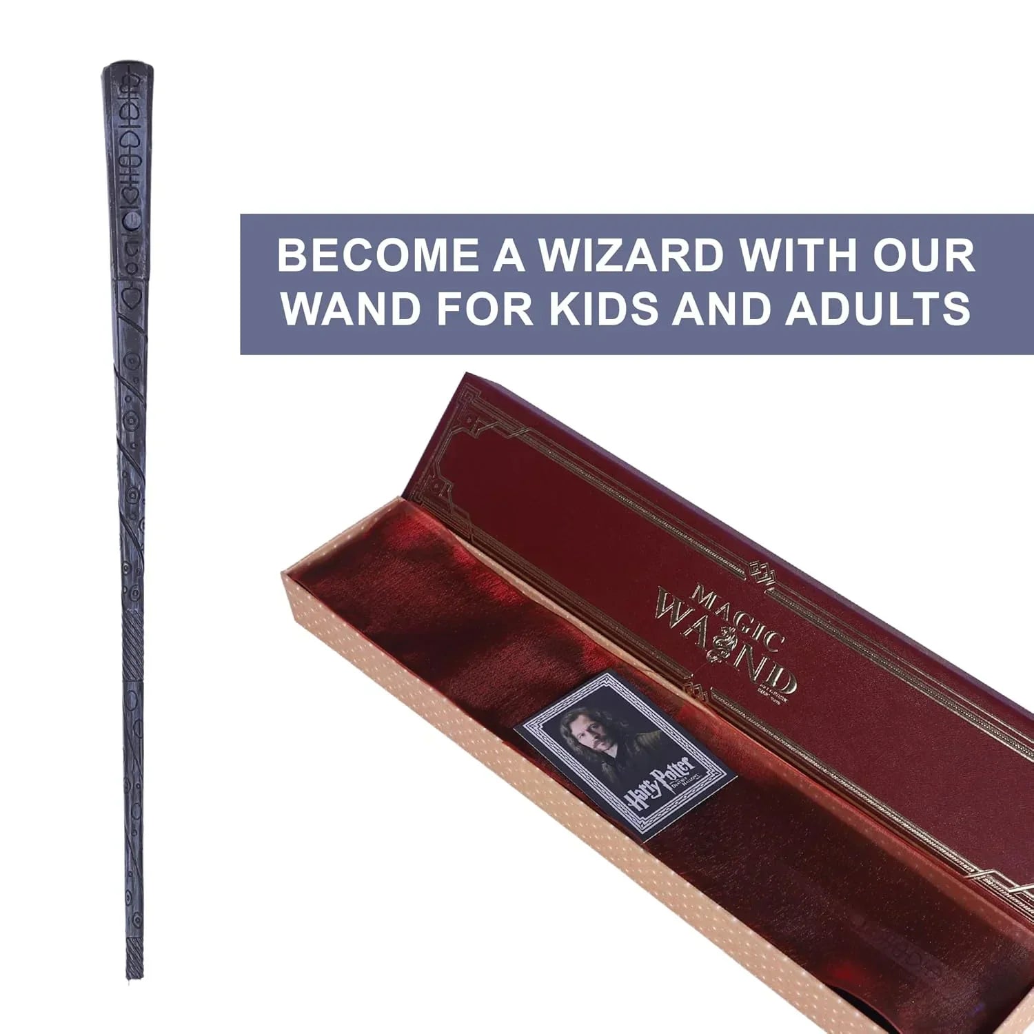 Classic Handcrafted Sirius Black Wand with LED Light, 35 cm Wizard Stick Collectible for Cosplay & Fans - Jaiman Toys
