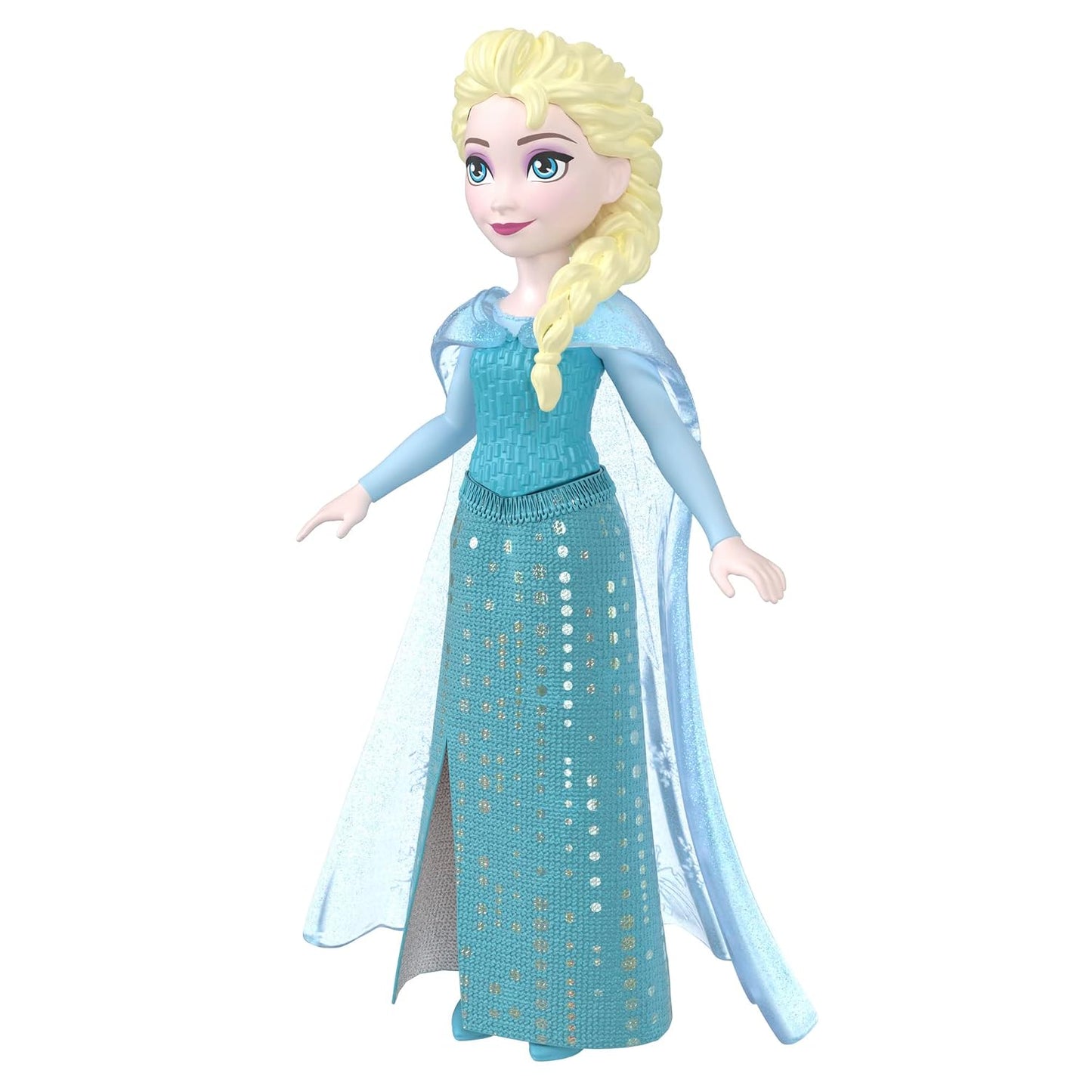 Disney Frozen Elsa Small Doll | Mattel Disney Frozen Collectible Fashion Doll with Removable Cape (4 inch)| Movie-Inspired Toy | Ages 3+