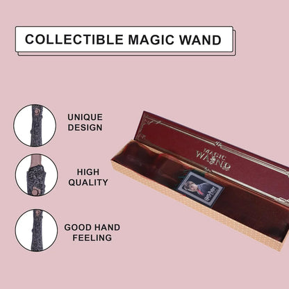 Classic Handcrafted Harry Potter Wand with LED, 35 CM Wizard Stick Collectible for Cosplay - Jaiman Toys