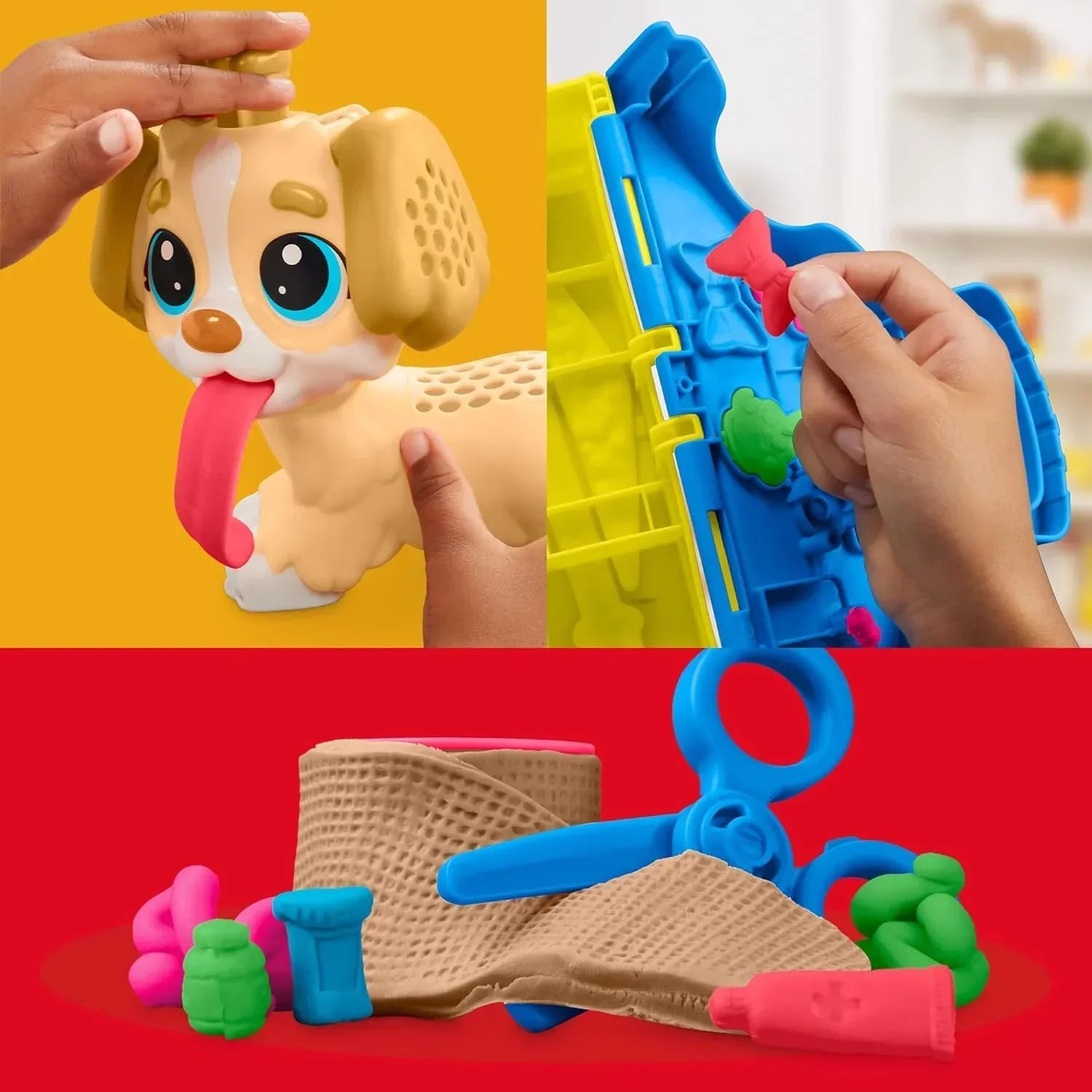Play-Doh Veterinary Cabinet with Dog – Vet Roleplay Set with 10 Tools, Storage Case & 5 Non-Toxic Play-Doh Colors for Kids 3+ - Jaiman Toys