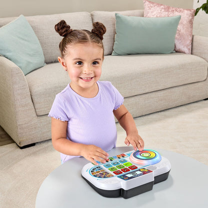 VTech Kidi Superstar Jr. DJ Mixer | Interactive Musical DJ Mixing Console with Light-Up Turntable, Piano Keys, Sound Effects & Recording | Educational Music Toy