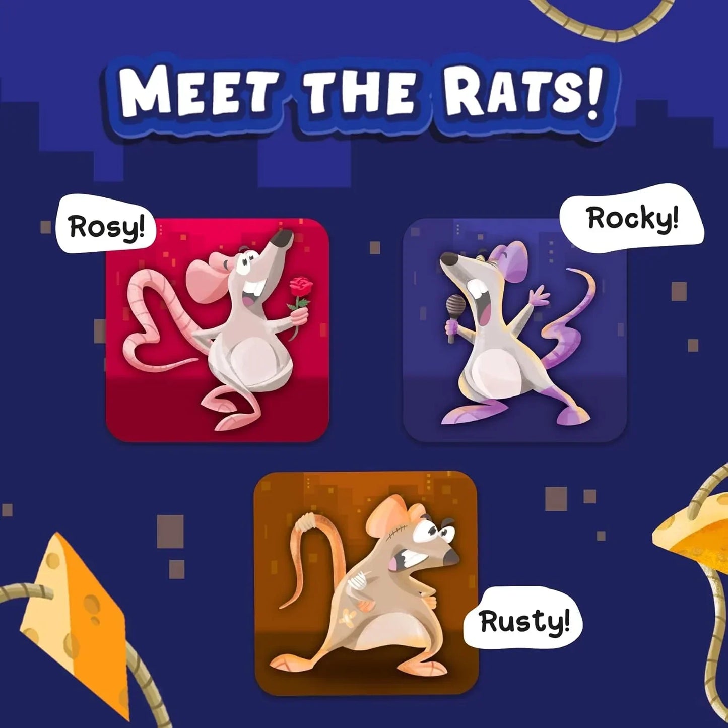 Skillmatics Card Game - Ratty Ruckus, Fun for Family Game Night, Perfect for Board Game Lovers, Gifts for Girls, Boys, Teens, Adults Ages 6, 7, 8, 9 and Up, Tic-Tac-Toe with a Twist - Jaiman Toys
