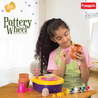 Funskool Pottery Wheel Craft Kit – Motorized Clay Pottery Set for Kids | DIY Art & Craft Activity (Ages 8+)